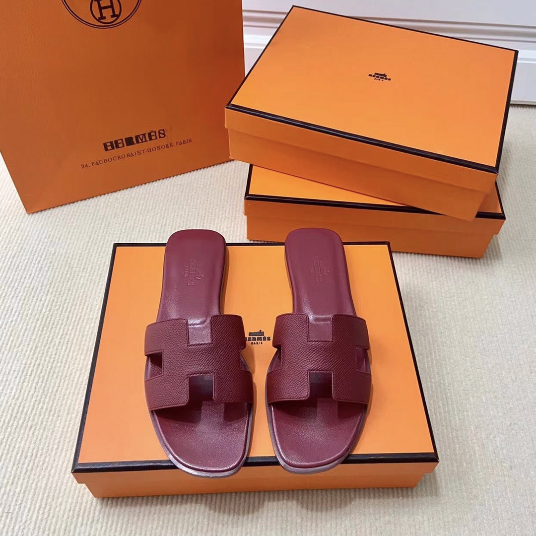 에르메스 올수공 오란 슬리퍼 샌들 앱송 35